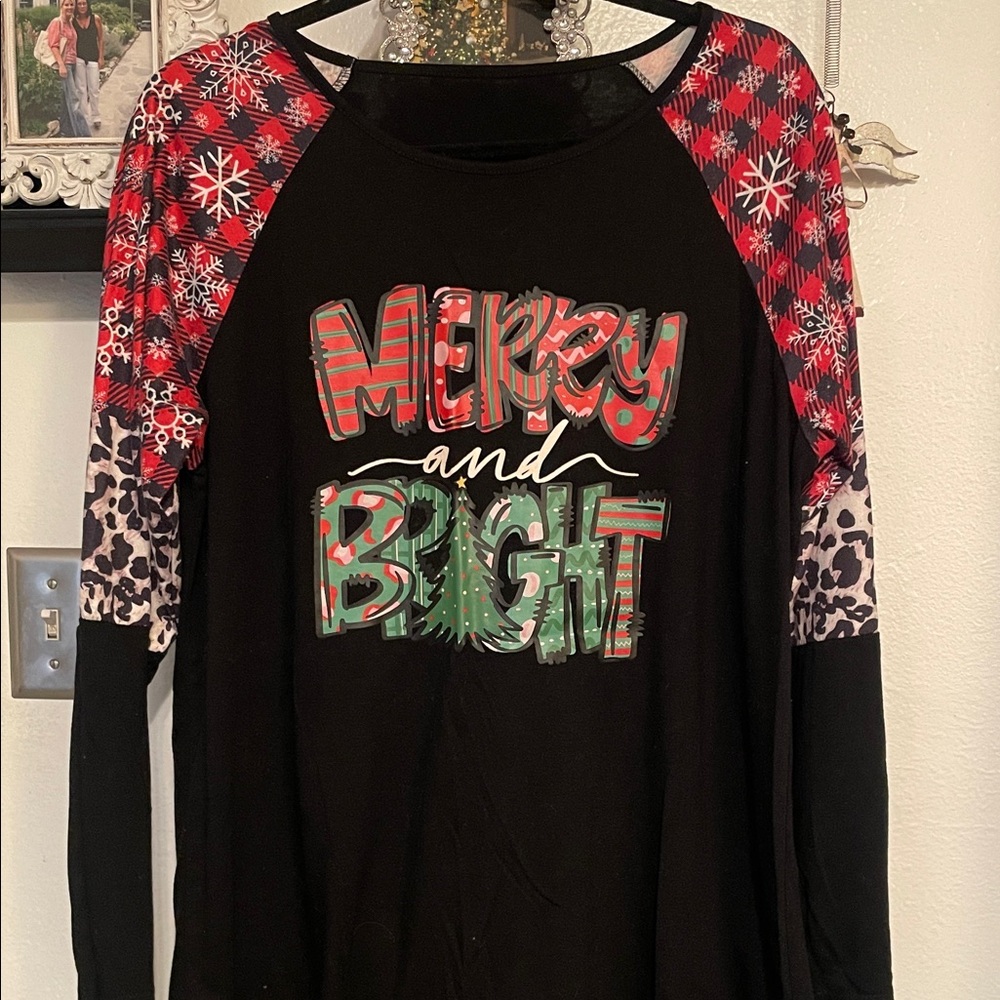 Amazon Black and Red Long Sleeve Tee